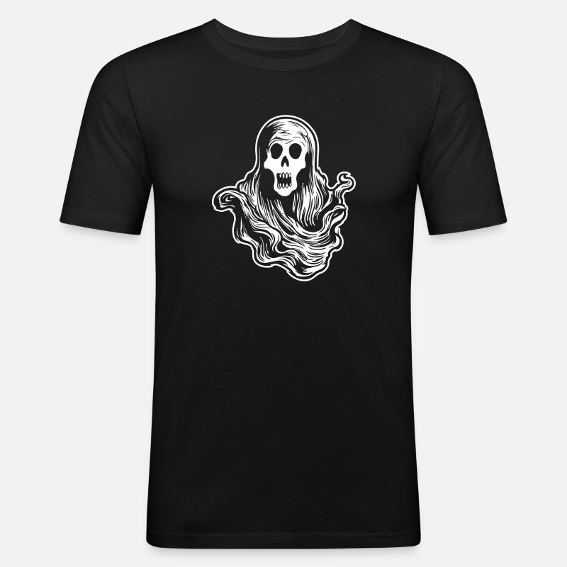 Ghost Ghosts Witching Hour Halloween - Men's Slim Fit T-Shirt - black