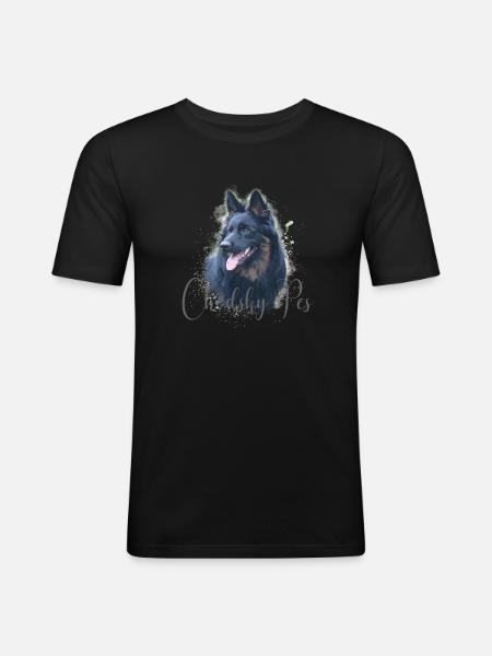 ChodskyPes - Männer Slim Fit T-Shirt - Schwarz