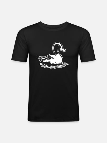 Duck Birds Ducks - Men's Slim Fit T-Shirt - black