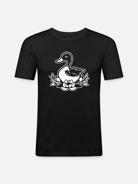 Duck Birds Ducks - Men's Slim Fit T-Shirt - black