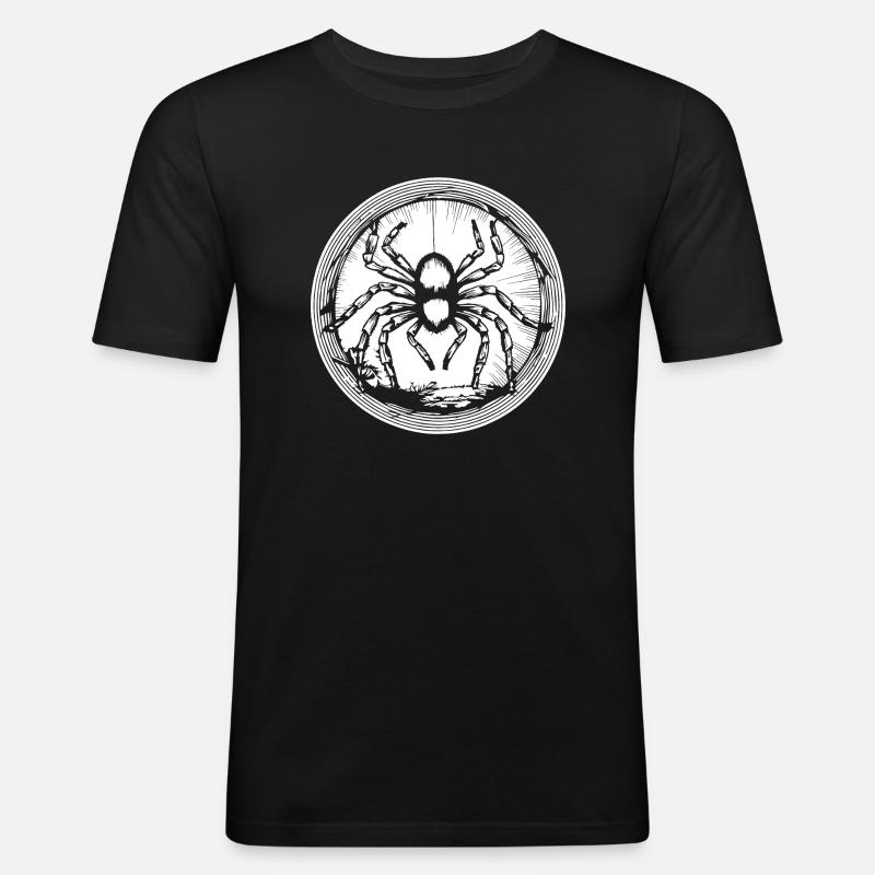 Spinne Spinnen Tiere - Männer Slim Fit T-Shirt - Schwarz