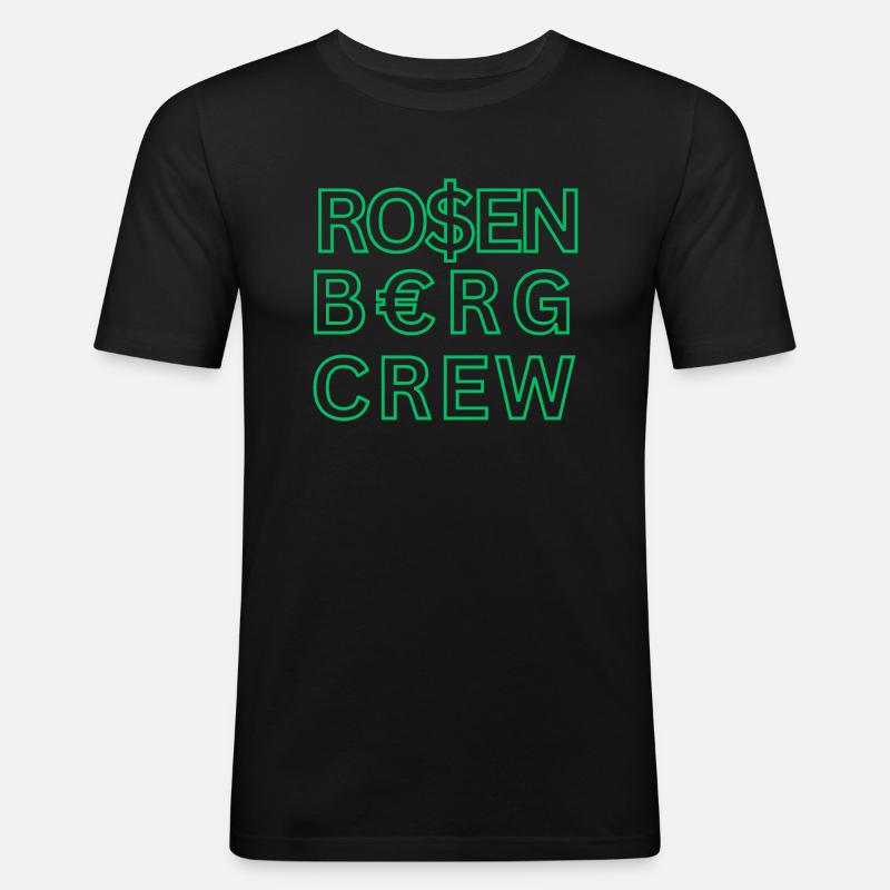 Rosenberg Crew - Männer Slim Fit T-Shirt - Schwarz
