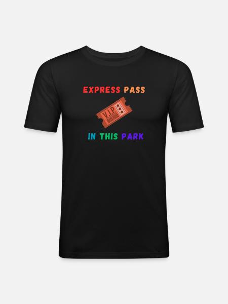 Pass express pour le parc - T-shirt près du corps Homme - noir