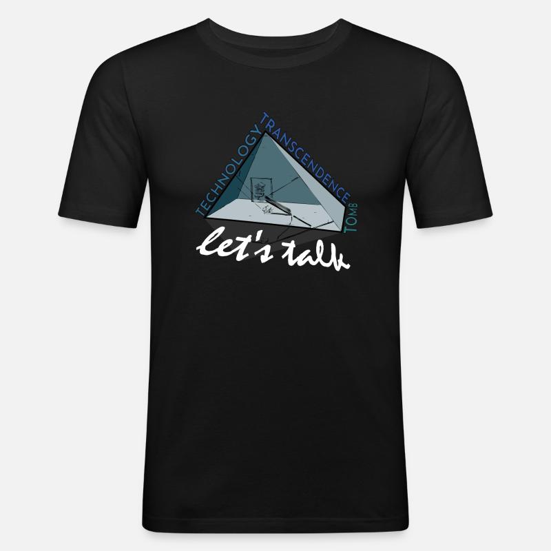 Pyramide: Tomb, Technology, Transcendence - Männer Slim Fit T-Shirt - Schwarz