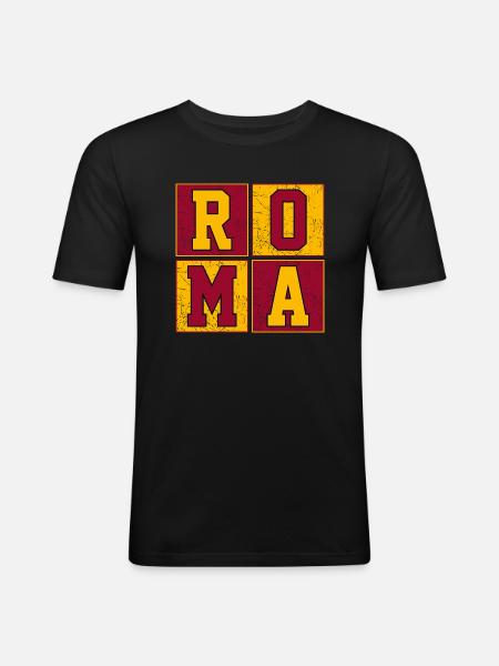Roma - Men's Slim Fit T-Shirt - black