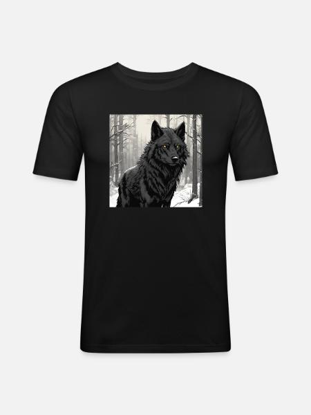 Black Wolf - Men's Slim Fit T-Shirt - black