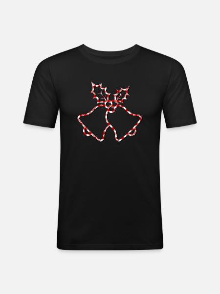 Weihnachtspullover - Weihnachten - Glocke - Männer Slim Fit T-Shirt - Schwarz
