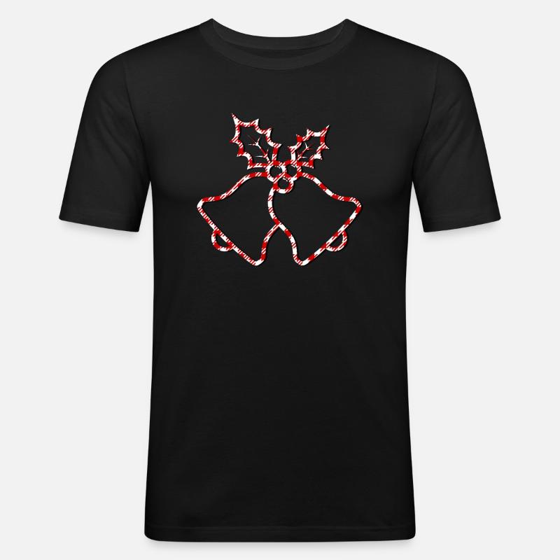 Weihnachtspullover - Weihnachten - Glocke - Männer Slim Fit T-Shirt - Schwarz