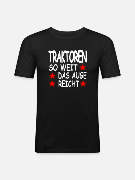 Traktor - Männer Slim Fit T-Shirt - Schwarz