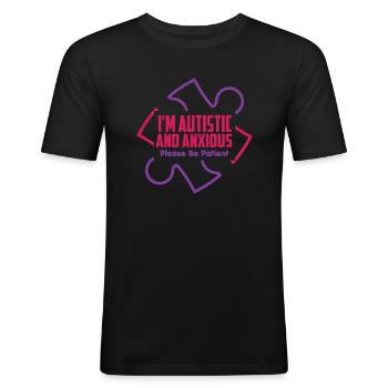 Neurodiversity - Autism - Men's Slim Fit T-Shirt - black - Front - Nik (191cm)