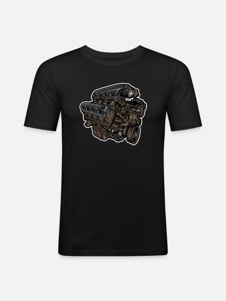 Engine Block // Illustration - Men's Slim Fit T-Shirt - black