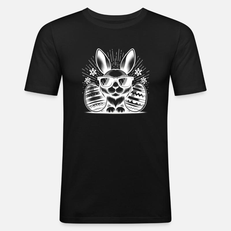 Coole Ostern - Männer Slim Fit T-Shirt - Schwarz