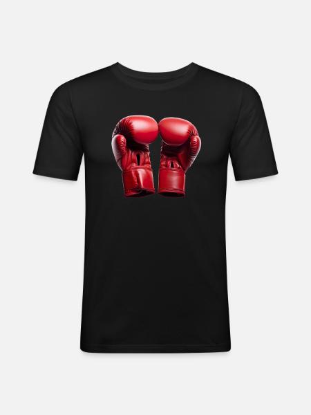 Boxing requires training and discipline - Men's Slim Fit T-Shirt - black