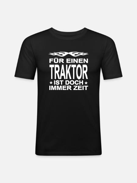 Traktor - Männer Slim Fit T-Shirt - Schwarz
