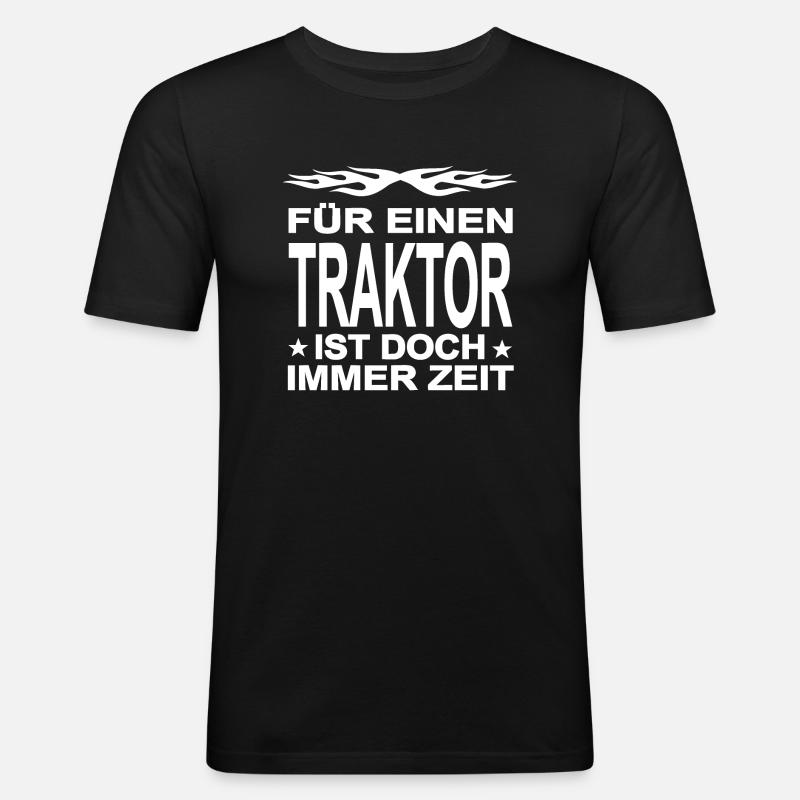 Traktor - Männer Slim Fit T-Shirt - Schwarz