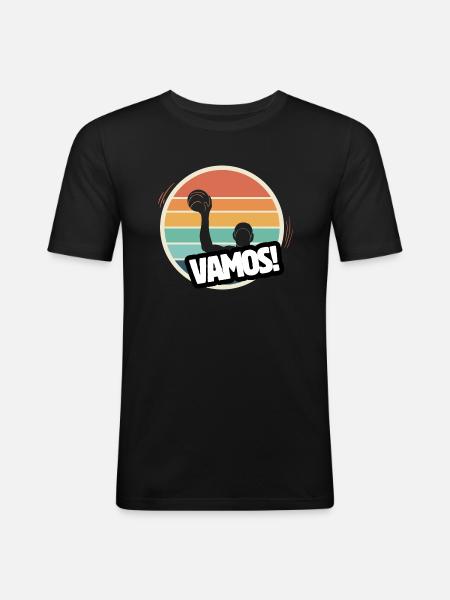 Vamos retro water polo - Men's Slim Fit T-Shirt - black