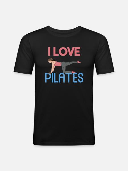 I love Pilates Gift - Men's Slim Fit T-Shirt - black