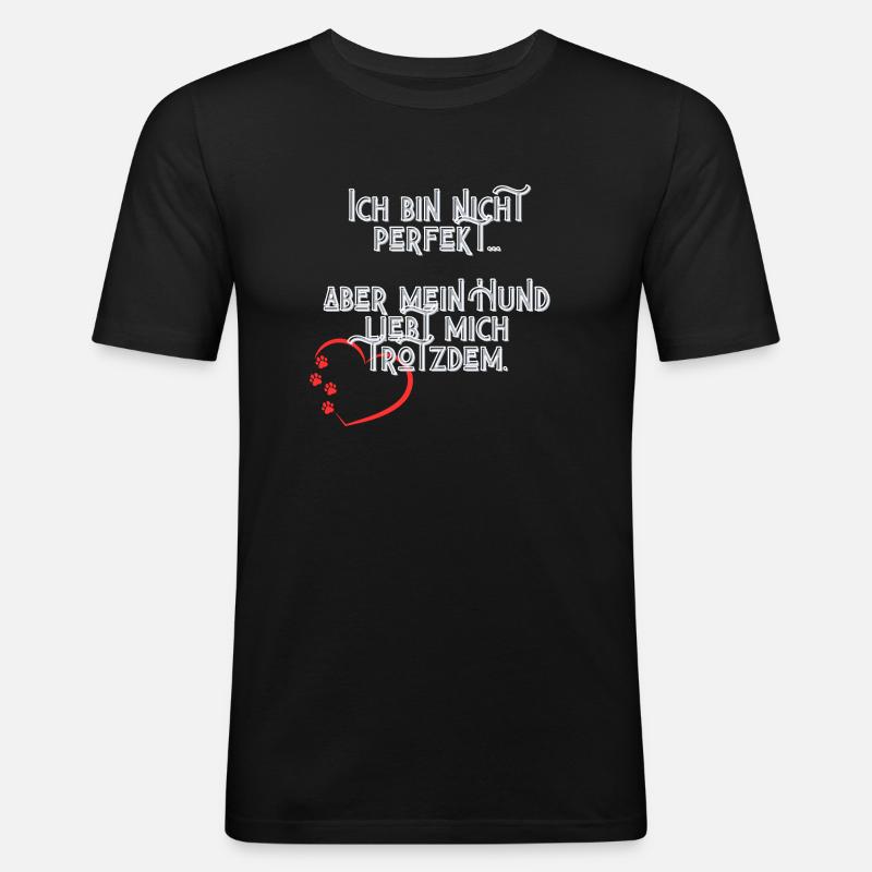 Nicht perfekt 2 - Männer Slim Fit T-Shirt - Schwarz