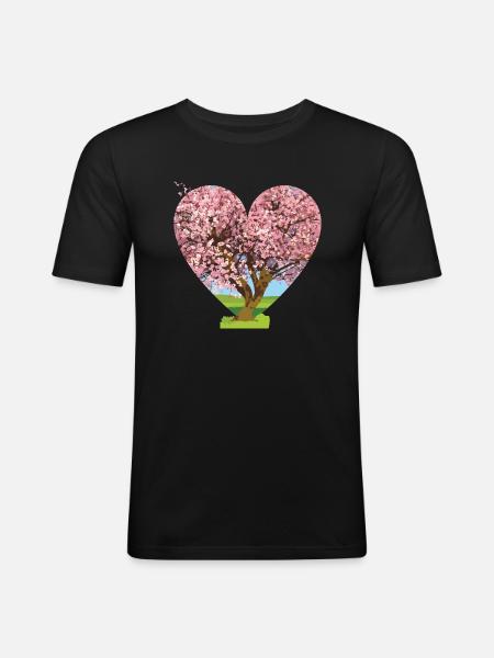 Blossom - Men's Slim Fit T-Shirt - black