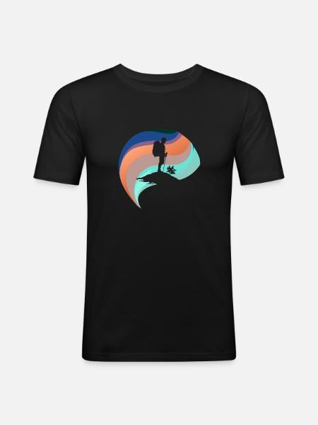 Hiking Hike - Men's Slim Fit T-Shirt - black