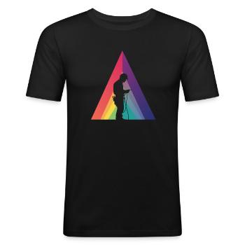 Elektriker Elektroinstallation Stromausfall - Männer Slim Fit T-Shirt - Schwarz - Vorne - Nik (191cm)
