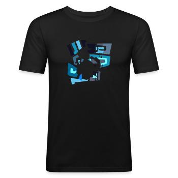 Chant Ténor Jazz - T-shirt près du corps Homme - noir - Devant - Nik (191cm)