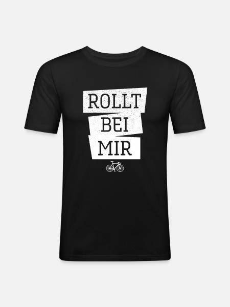 Roll with me - Men's Slim Fit T-Shirt - black