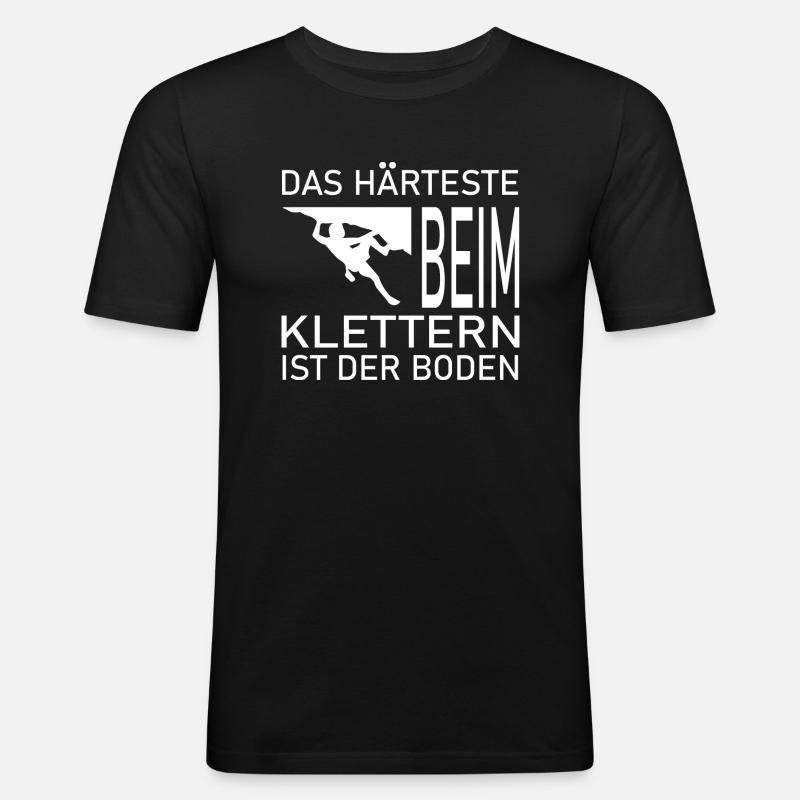 climbing - Männer Slim Fit T-Shirt - Schwarz
