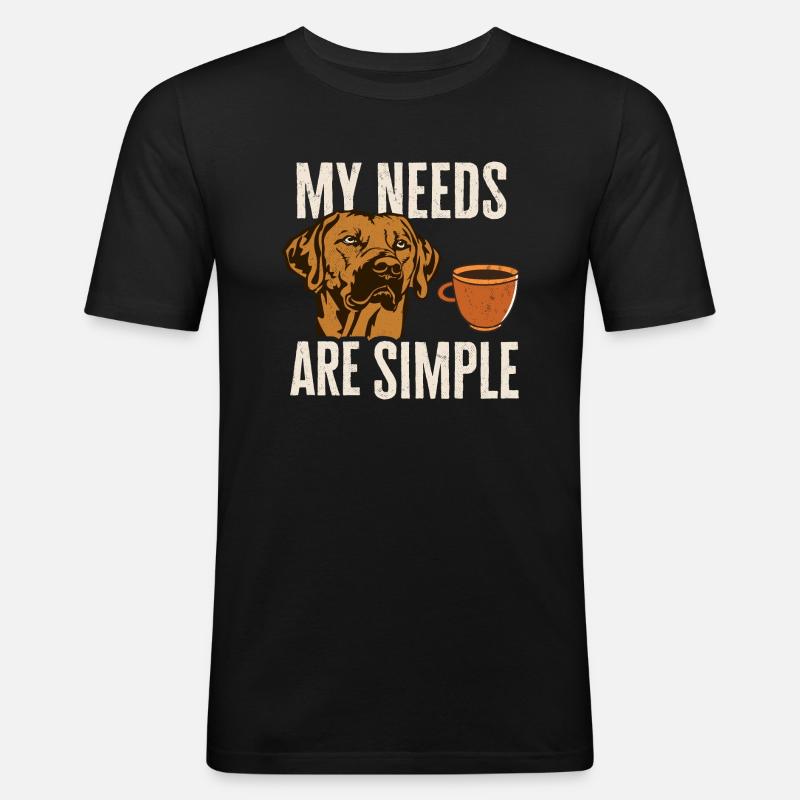 Rhodesian Ridgeback Hund - Männer Slim Fit T-Shirt - Schwarz