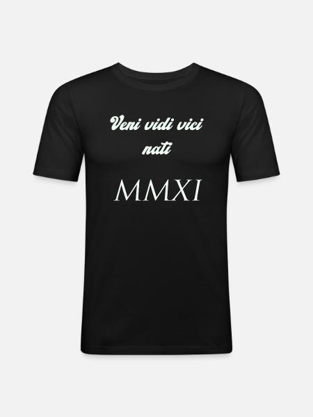 2011 - Männer Slim Fit T-Shirt - Schwarz