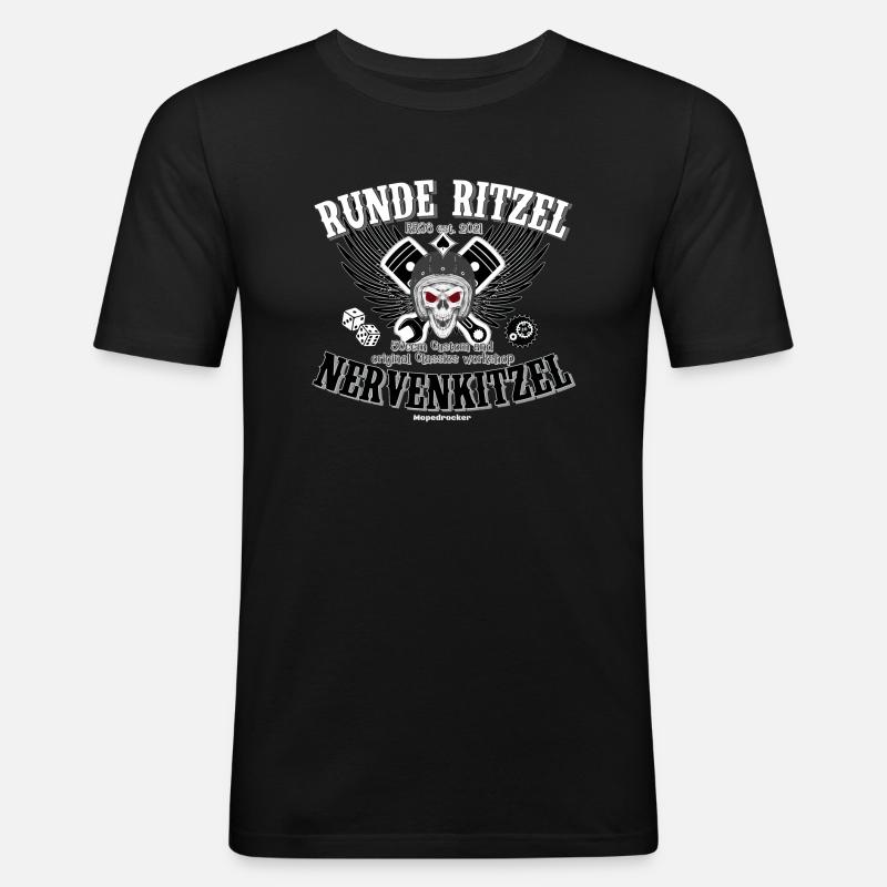 Custom and Classic Workshop - Männer Slim Fit T-Shirt - Schwarz
