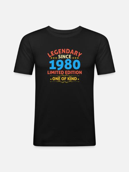 Legendary since 1980 Limited Edition - Men's Slim Fit T-Shirt - black