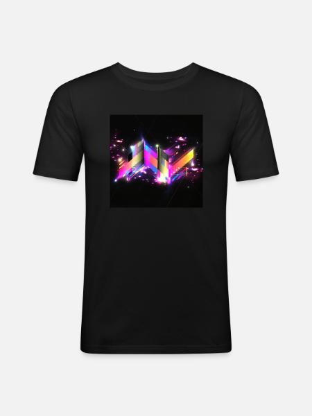 CMYK Abstract - Men's Slim Fit T-Shirt - black
