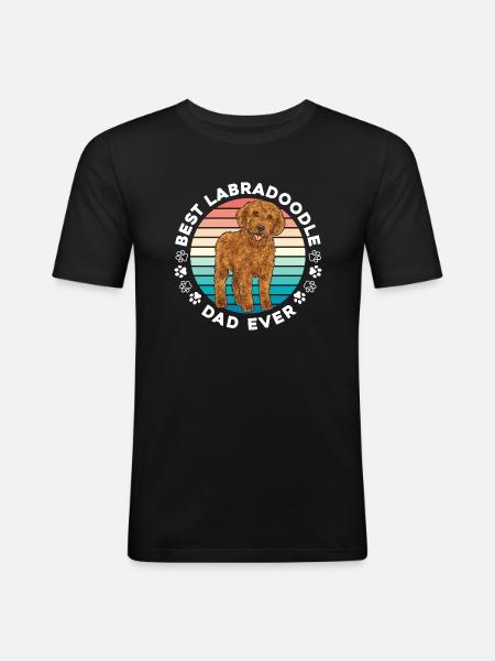 Labradoodle Dog - Men's Slim Fit T-Shirt - black