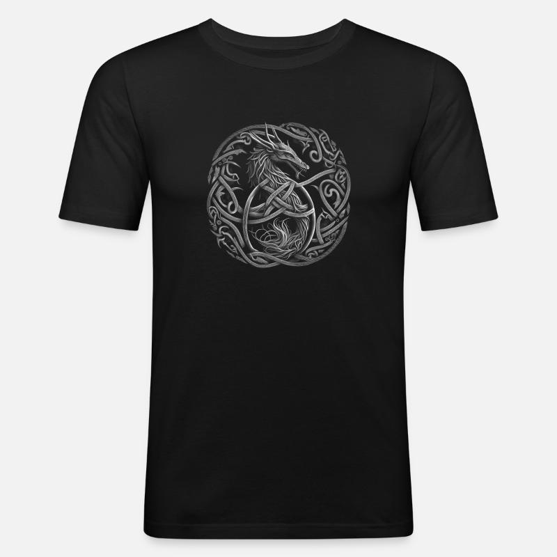Black Coven - Drachenbiss - Männer Slim Fit T-Shirt - Schwarz