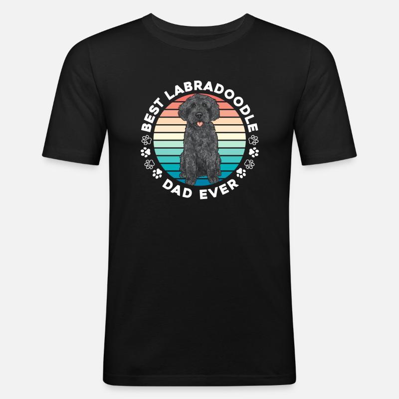 Labradoodle Hund - Männer Slim Fit T-Shirt - Schwarz