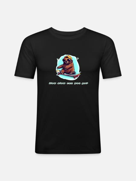 How slow can you go - Men's Slim Fit T-Shirt - black