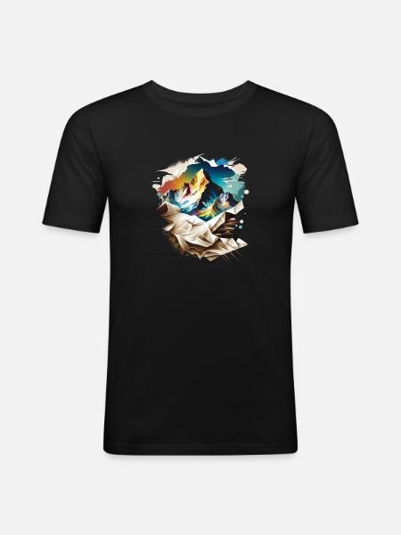 Mount Blanc - Men's Slim Fit T-Shirt - black