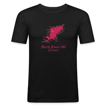 nc500 scotland route - Men's Slim Fit T-Shirt - black - Front - Nik (191cm)