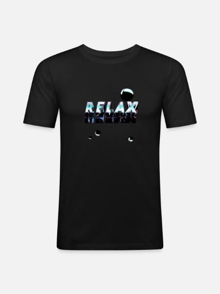 Relax - T-shirt près du corps Homme - noir