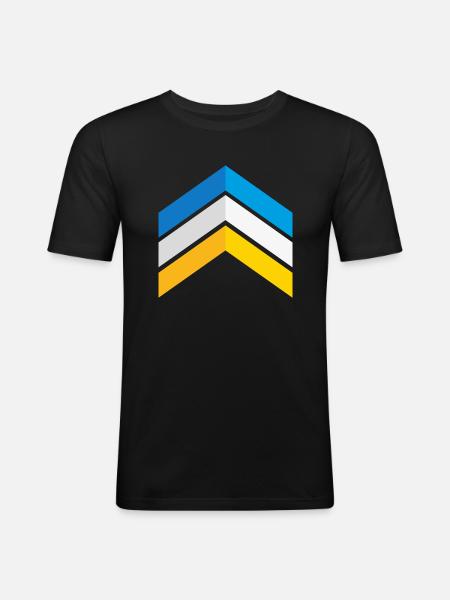 Down-Syndrom Drei-Chromosomen-Pfeile Bewusstsein - Männer Slim Fit T-Shirt - Schwarz