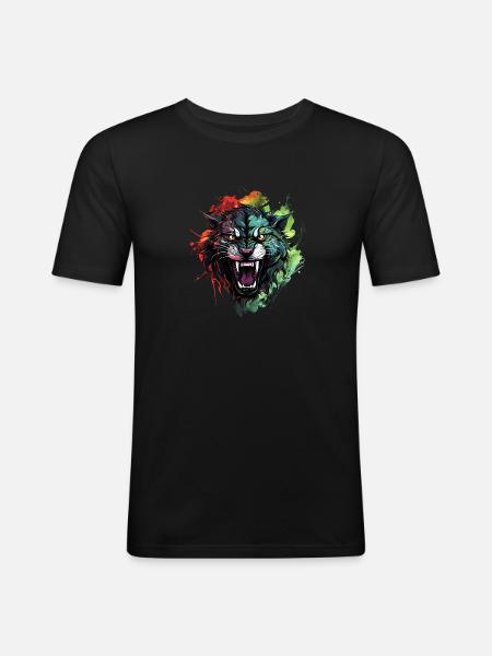 Powerful elegance with every step - Men's Slim Fit T-Shirt - black