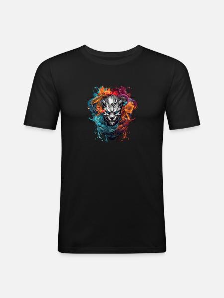 Bearonud - Männer Slim Fit T-Shirt - Schwarz