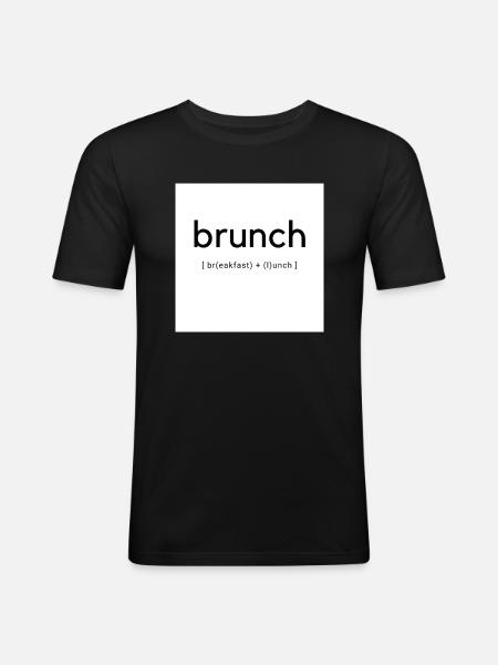 Brunch for everyone - Men's Slim Fit T-Shirt - black