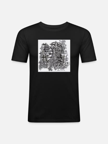 240203 - Männer Slim Fit T-Shirt - Schwarz