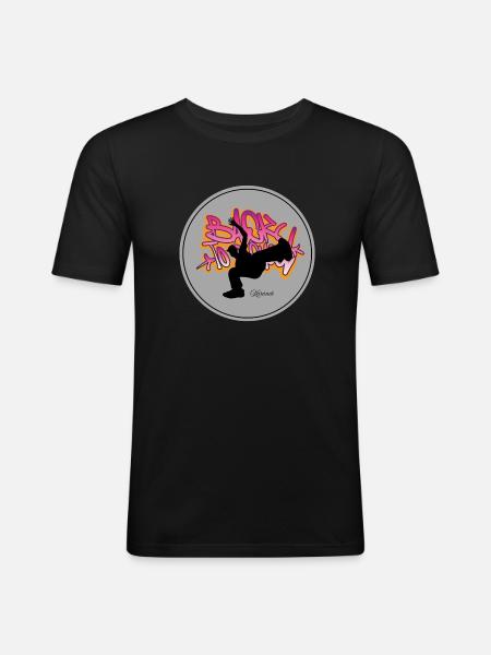 Just dance - Männer Slim Fit T-Shirt - Schwarz