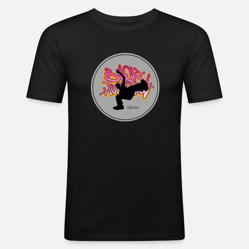Just dance - Männer Slim Fit T-Shirt - Schwarz