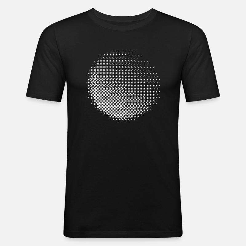 triangle bitmap geometric design - Men's Slim Fit T-Shirt - black