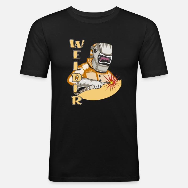 WELDER - Männer Slim Fit T-Shirt - Schwarz