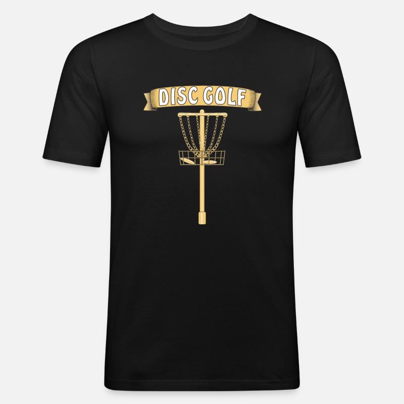 DISC GOLF - Männer Slim Fit T-Shirt - Schwarz